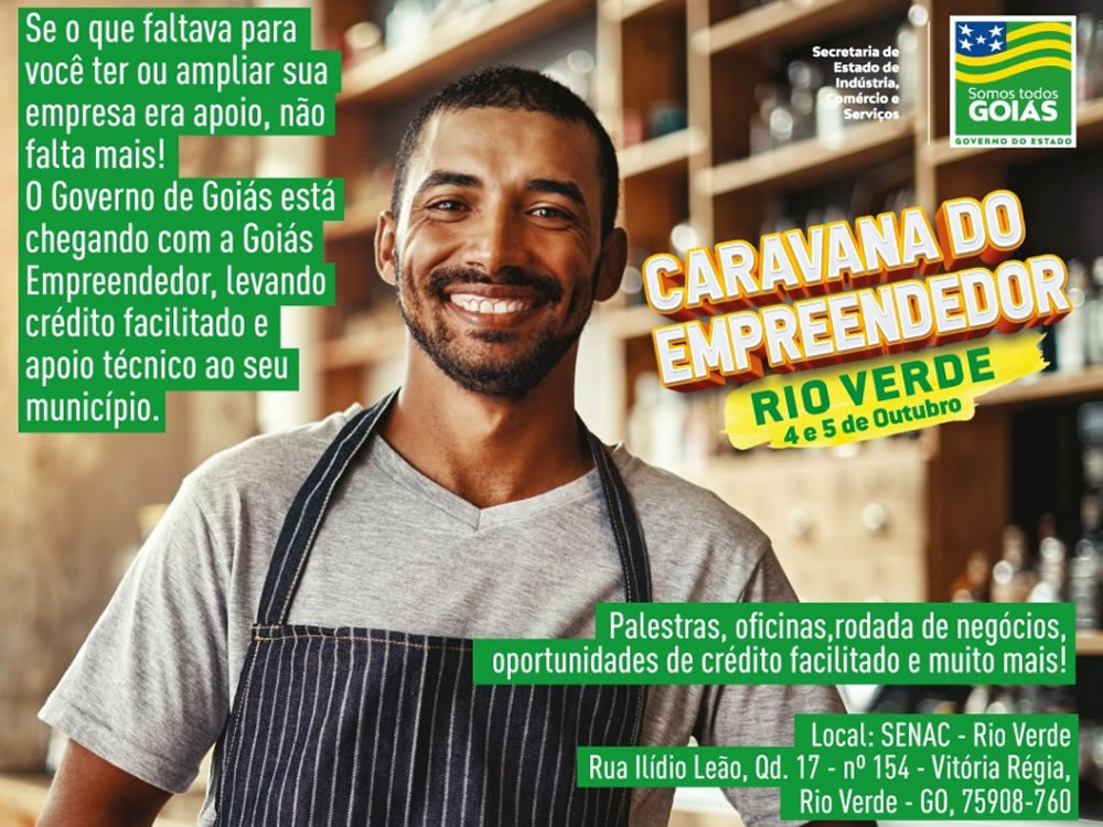 Imagem de Com apoio do Sebrae, Rio Verde recebe Caravana do Empreendedor