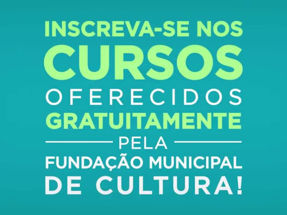 Imagem de Abertas as inscrições para os cursos da Fundação Municipal de Cultura