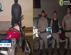 Imagem de PM recupera moto roubada