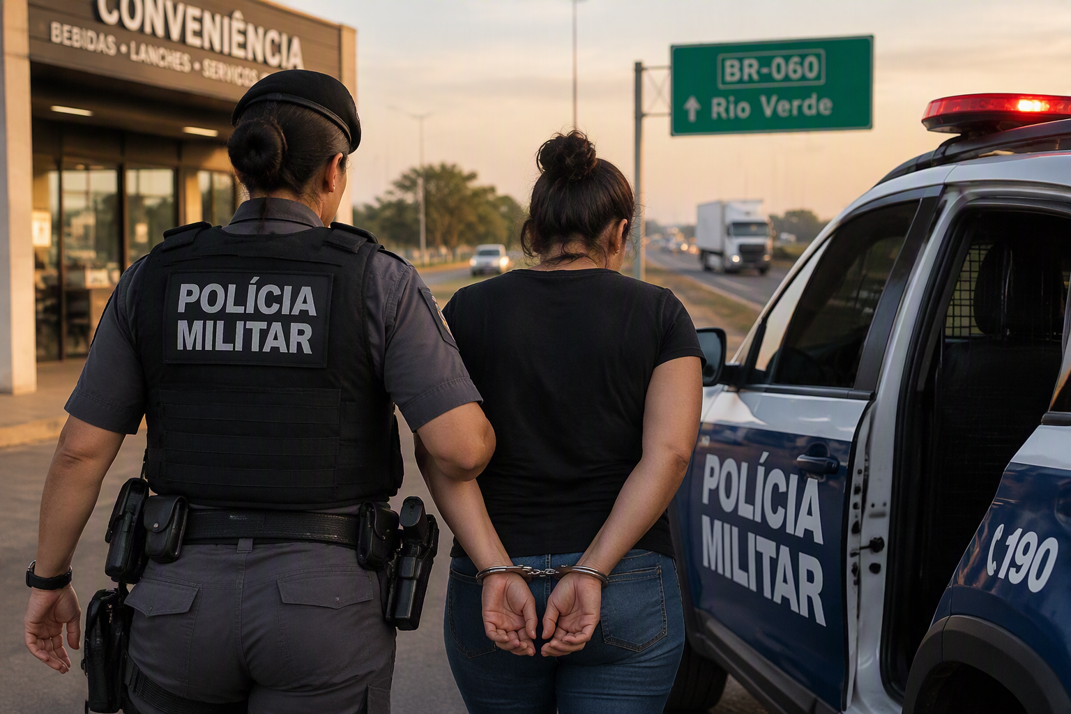Imagem de Foragida por tráfico de drogas é presa pela Polícia Militar às margens da BR-060
