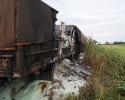 Imagem de Carreta pega fogo na BR-452
