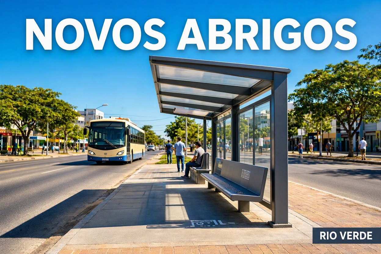 Imagem de Rio Verde prepara compra de 60 novos abrigos para pontos de ônibus
