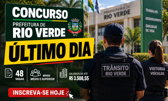 Imagem de Concurso da Prefeitura de Rio Verde encerra inscrições nesta segunda-feira