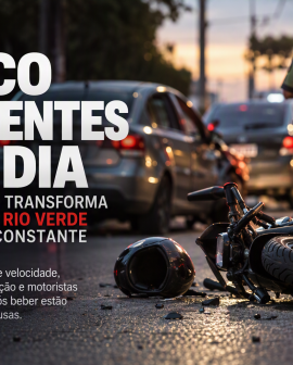 Imagem de Cinco acidentes por dia: imprudência transforma trânsito de Rio Verde em ameaça constante