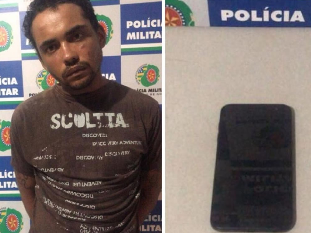 Imagem de Ladrão de celular preso em Jataí