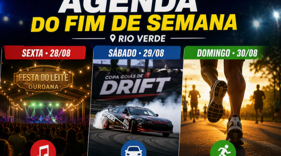 Imagem de Agenda do fim de semana em Rio Verde tem shows gratuitos, drift, corrida e cinema