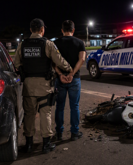 Imagem de Motorista é preso por embriaguez ao volante após bater em moto, fugir e danificar viatura em Rio Verde