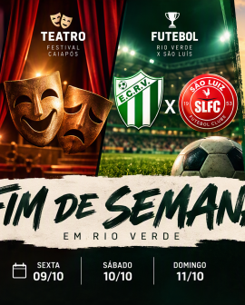 Imagem de Fim de semana em Rio Verde terá cinema, teatro e decisão no Velosão