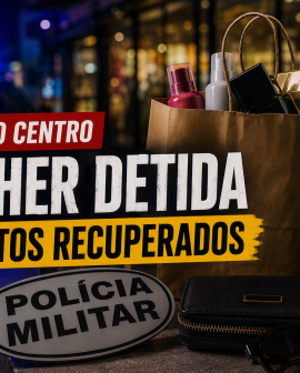 Imagem de Mulher é detida no Centro de Rio Verde e caso revela possível sequência de furtos em comércios