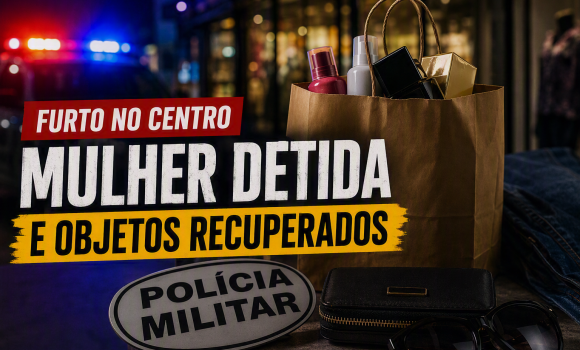 Imagem de Mulher é detida no Centro de Rio Verde e caso revela possível sequência de furtos em comércios