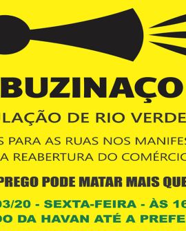 Imagem de Comerciantes prometem protesto pela reabertura do comércio em Rio Verde