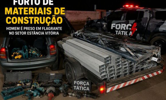 Imagem de Homem é preso suspeito de furtar materiais de construção em Rio Verde