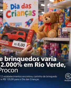Imagem de Preço de brinquedos varia mais de 2.000% em Rio Verde, aponta Procon