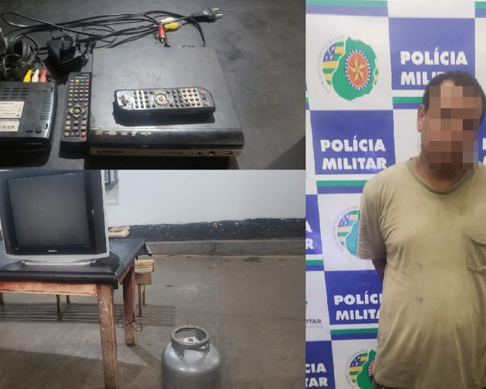 Imagem de Ladrão preso logo após furto em residência