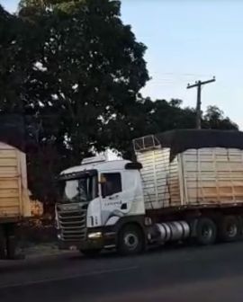 Imagem de Dois veículos de carga da mesma empresa apreendido por defeito nos freios
