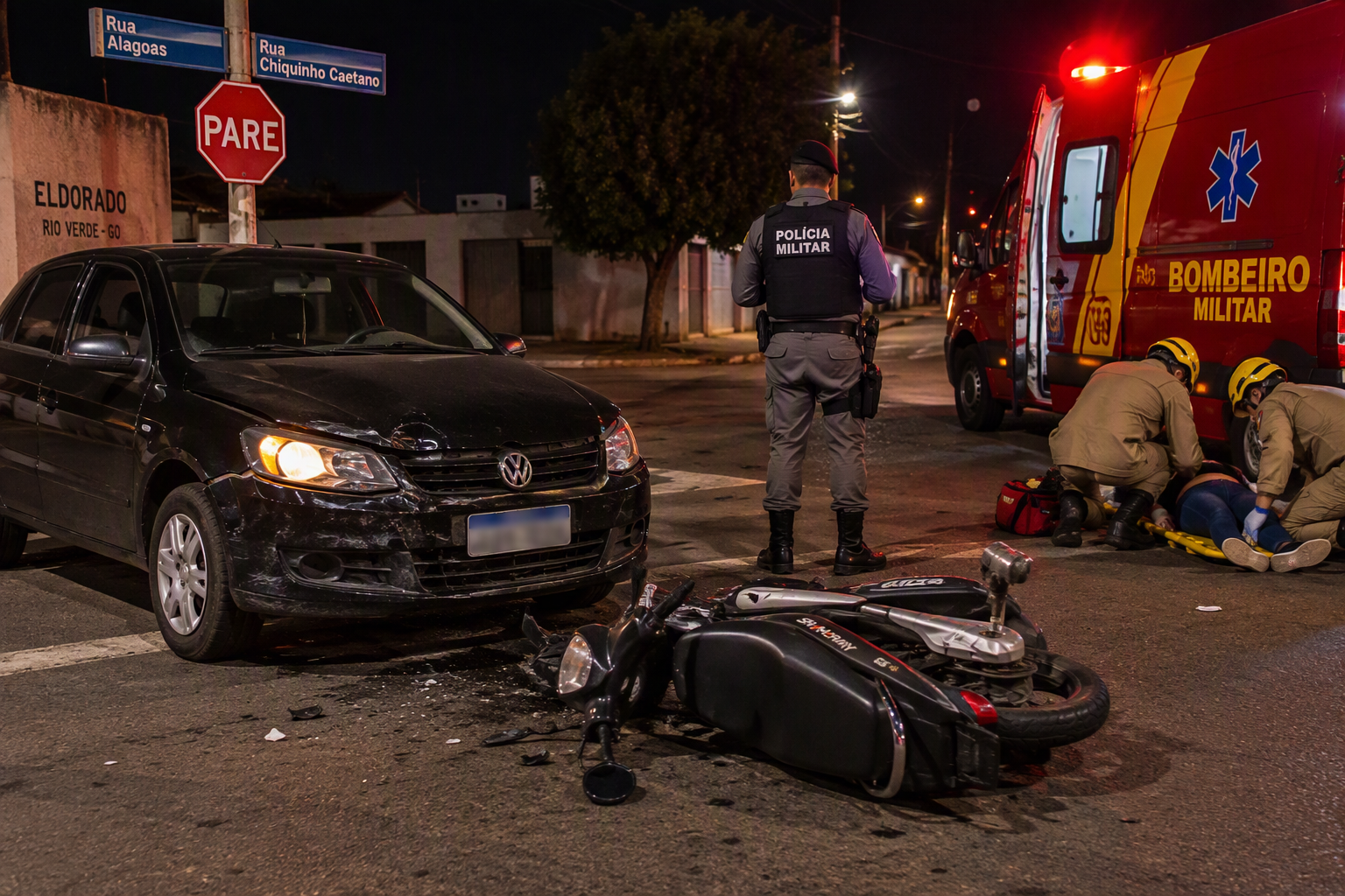 Imagem de Motorista avança parada obrigatória e provoca acidente no Bairro Eldorado