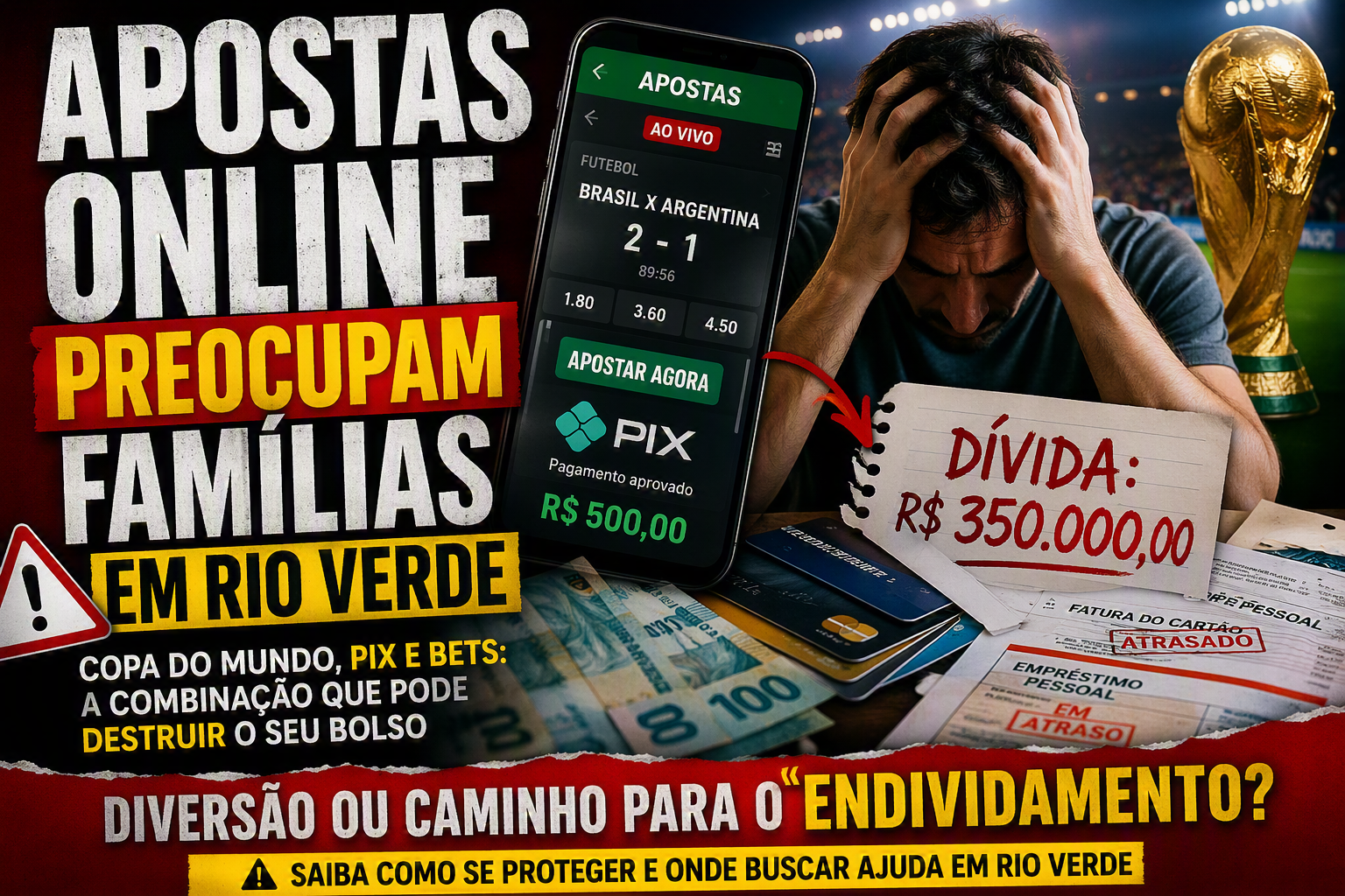 Imagem de Apostas online preocupam famílias em Rio Verde em ano de Copa do Mundo