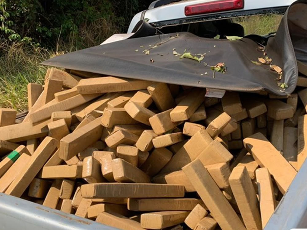 Imagem de Uma tonelada e meia de maconha apreendida em Mineiros