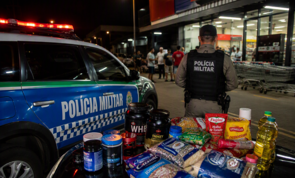 Imagem de Homem é preso em flagrante suspeito de furtar produtos em supermercado de Rio Verde