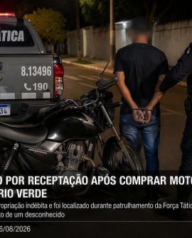 Imagem de Homem é preso por receptação após comprar motocicleta por R$ 500 em Rio Verde