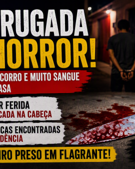 Imagem de Gritos de socorro, sangue na casa e facas no chão: madrugada de horror termina com homem preso no Residencial Canaã