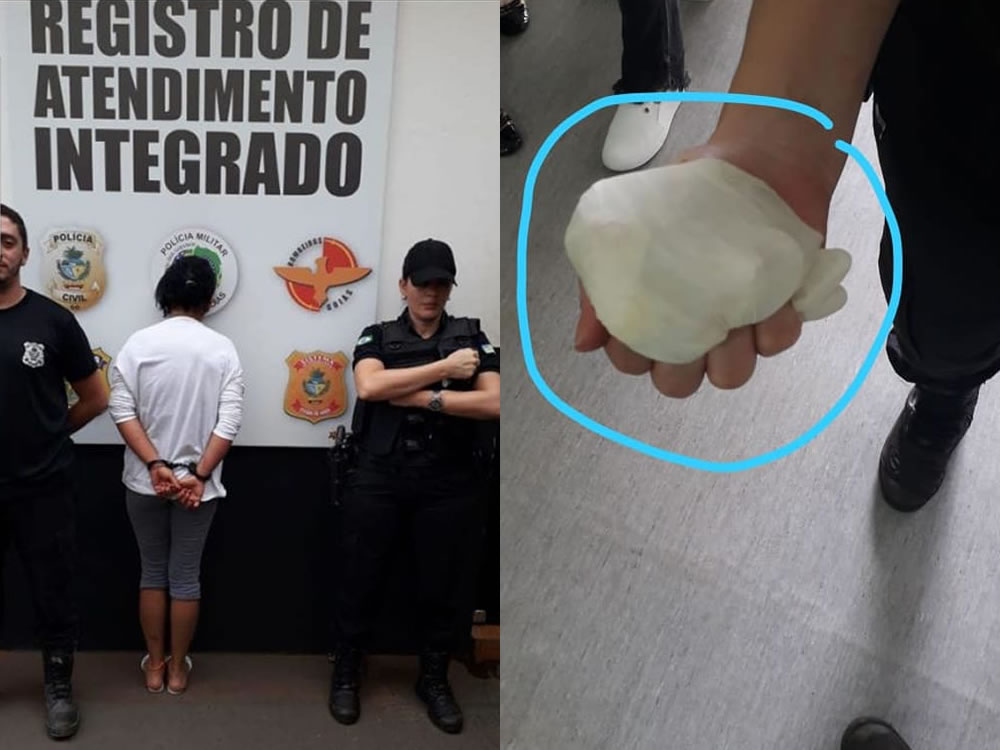 Imagem de Mulher tenta entrar no presídio de Rio Verde com pacotão de maconha nas partes íntimas