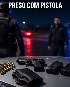 Imagem de Homem é preso com pistola e 40 munições no Residencial Interlagos, em Rio Verde