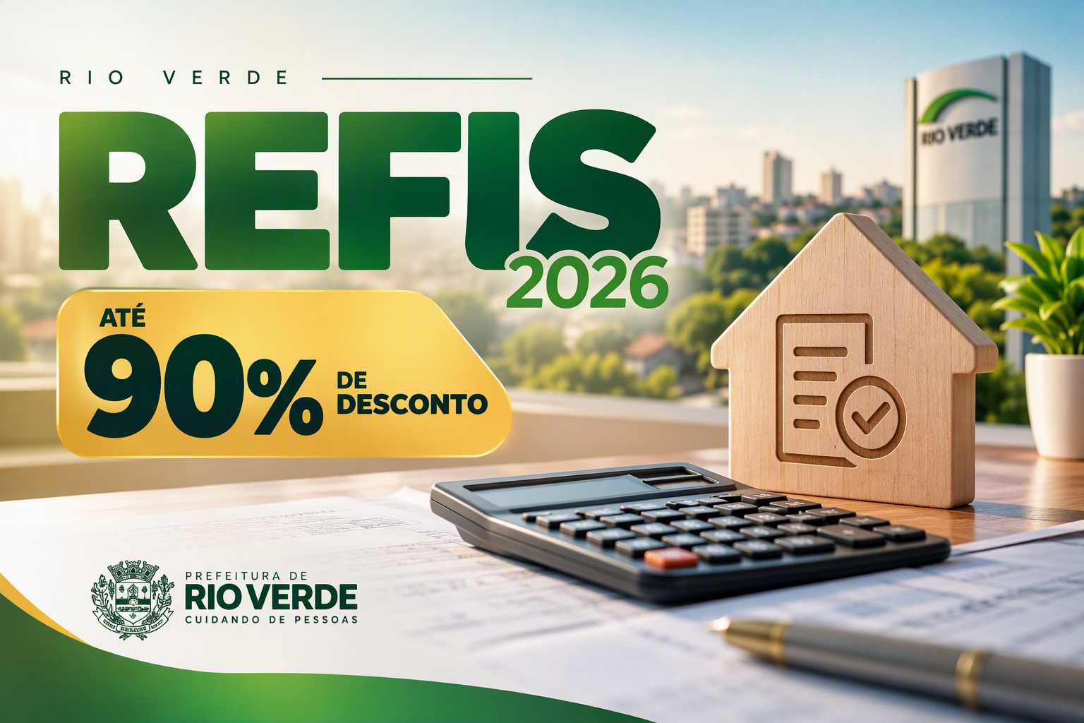Imagem de REFIS 2026 oferece descontos de até 90% para contribuintes de Rio Verde