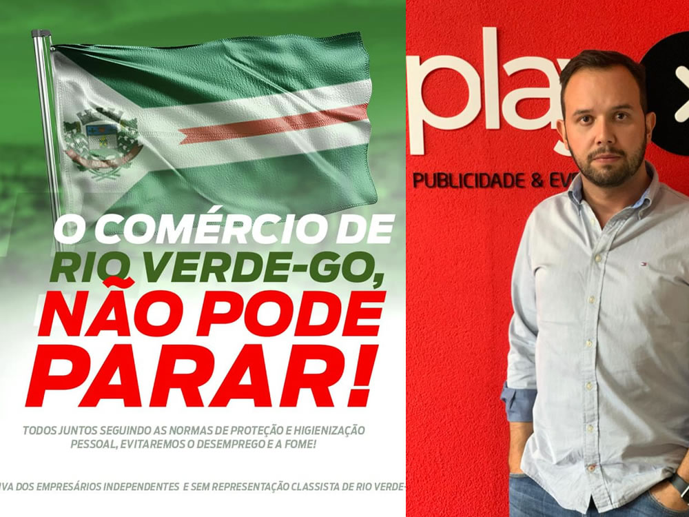Imagem de Publicitário cria campanha pedindo que comércio de Rio Verde siga funcionando