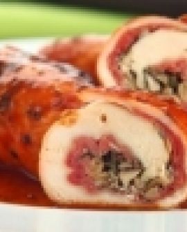 Imagem de Receita do dia: Rolê de frango recheados