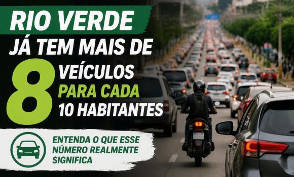 Imagem de Rio Verde já tem mais de oito veículos para cada dez habitantes