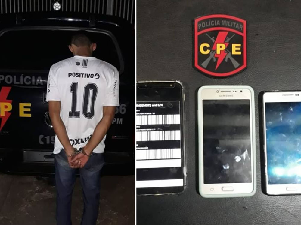 Imagem de Homem preso com celulares roubados