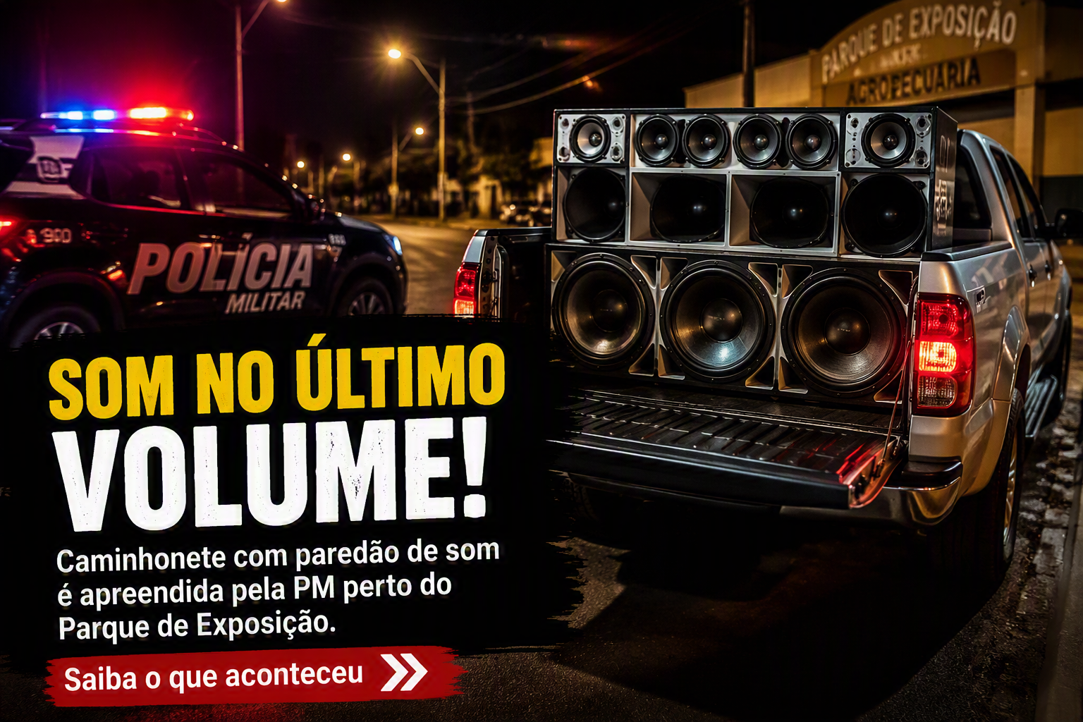 Imagem de Som no último volume termina com caminhonete apreendida em Montividiu