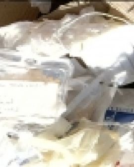 Imagem de Lixo hospitalar é encontrado em caçamba de entulho