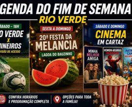 Imagem de Agenda do fim de semana reúne futebol, Festa da Melancia e estreias nos cinemas de Rio Verde