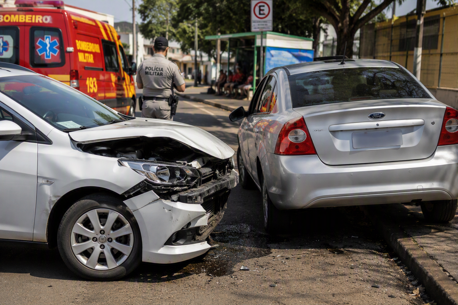 Imagem de Condutor com sinais de embriaguez bate em veículo estacionado e é detido em Rio Verde
