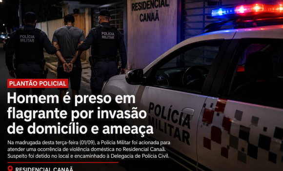 Imagem de Homem é preso em flagrante após invadir casa e deitar nu na cama da ex-companheira