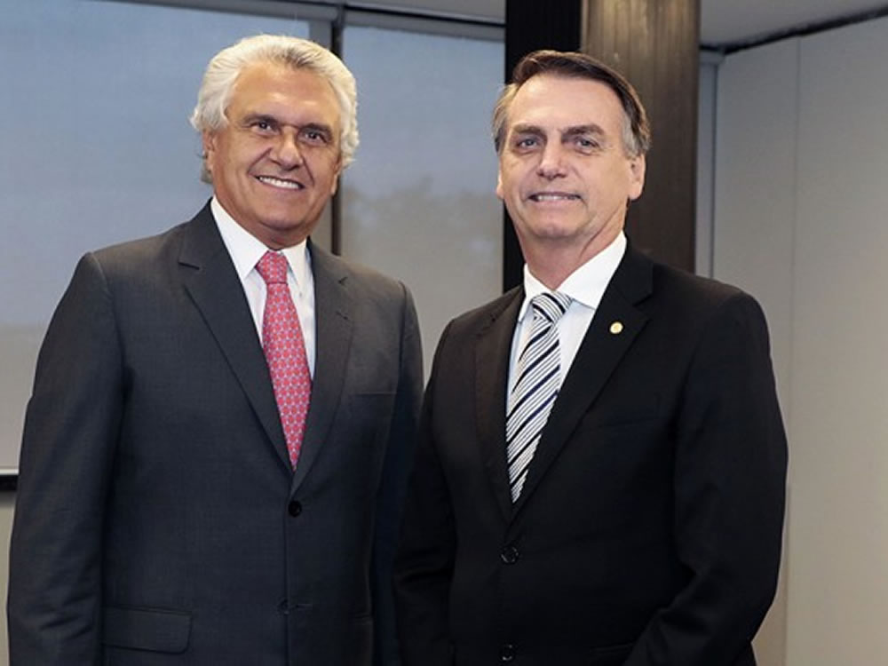 Imagem de Caiado convida Bolsonaro para evento Tecnoshow