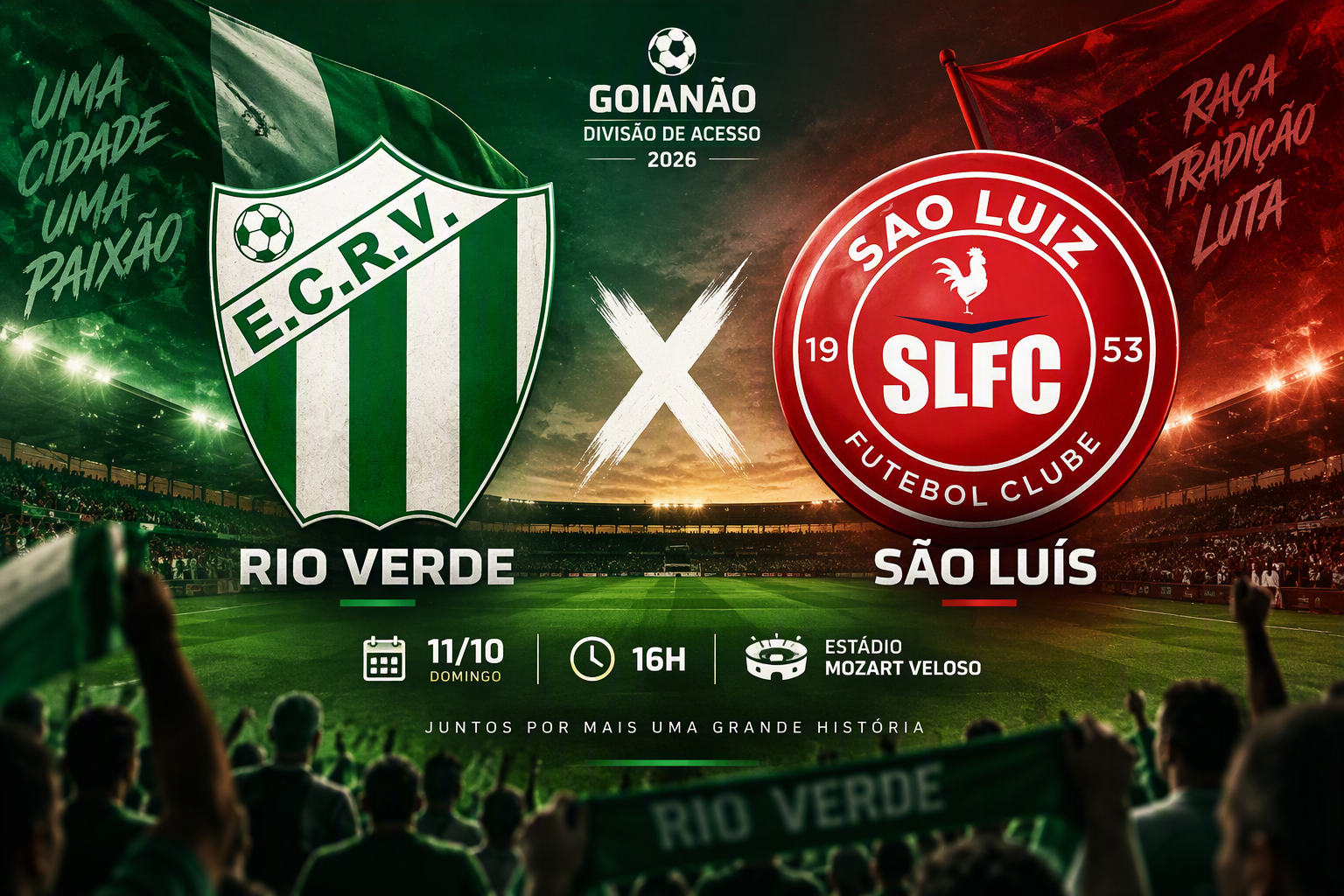 Imagem de Rio Verde chama a torcida para transformar o acesso em título no domingo